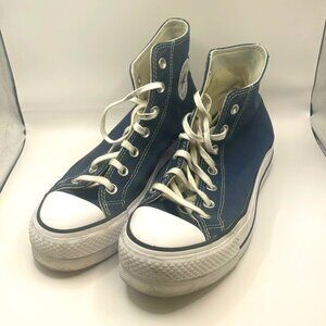 Converse - Hightop Platform Tennis Shoes - Navy - 8.5